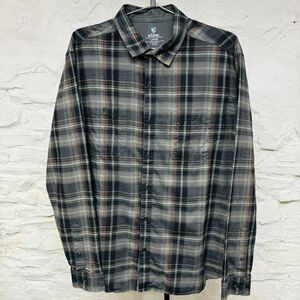 KUHL Fugitive Flannel Shirt Black Gray Red Plaid Long Sleeve Style 7202 Soft